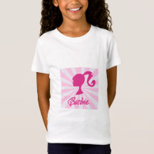 T - Shirt Fille Barbie Silhouette Rose - Style