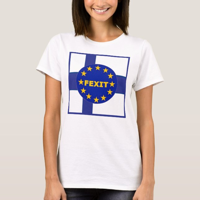 T - Shirt Finnland Flag EU Flag (Vorderseite)