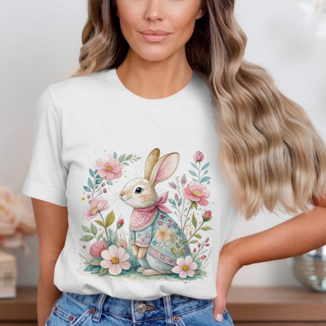 T - Shirt Floral Bunny Pastor Colors (Von Creator hochgeladen)