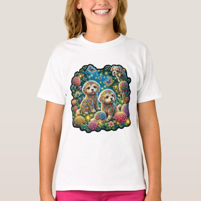 T - Shirt "Floral Canine Fantasy" (Vorderseite)