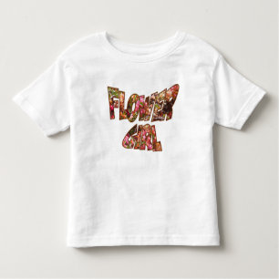 T-Shirt "Flower Girl Kleinkind" Großbuchstaben