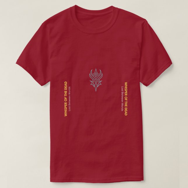 T-Shirt 'Flüstern der Toten Fantasy Rot' (Design vorne)