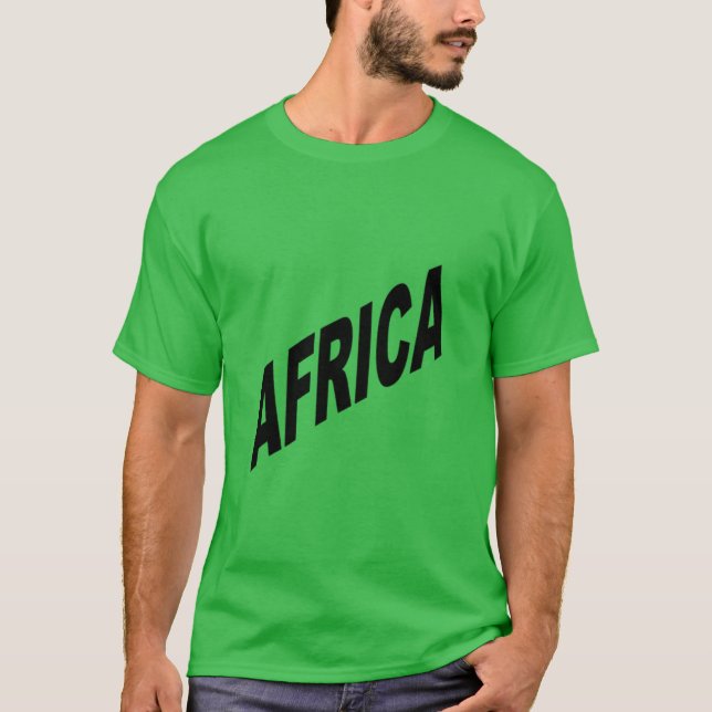 T - Shirt Foncé vert trèfle AFRICA (Vorderseite)