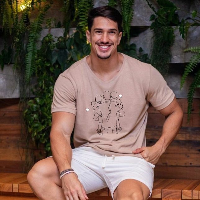 T-shirt for dad with father and son silhouette (Von Creator hochgeladen)