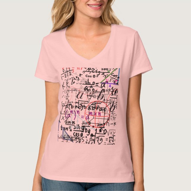T - Shirt Frauen mathematisieren gemustert (Vorderseite)