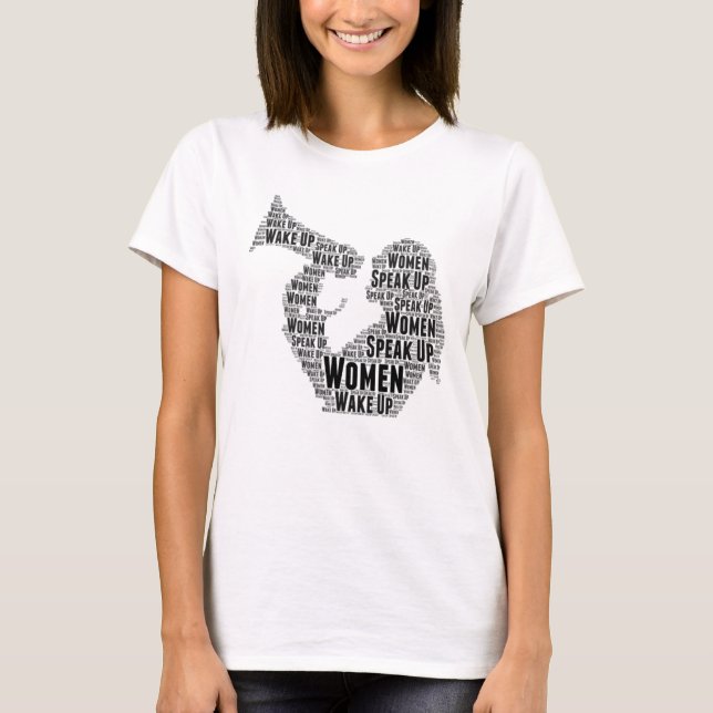 T - Shirt Frauen Weckte sich vor (Vorderseite)