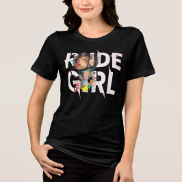 T-Shirt freches Mädchen Opazität Rebellion Tri-Blend Shirt