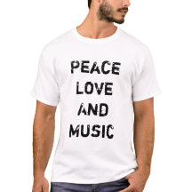 T-Shirt Frieden Liebe und Musik
