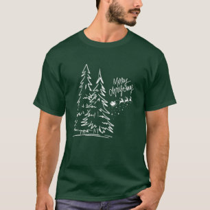 T-Shirt : Frohe Weihnachten (grün)
