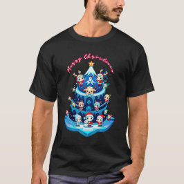 T - Shirt Frohe Weihnachten Kawaii: Adorable Festi