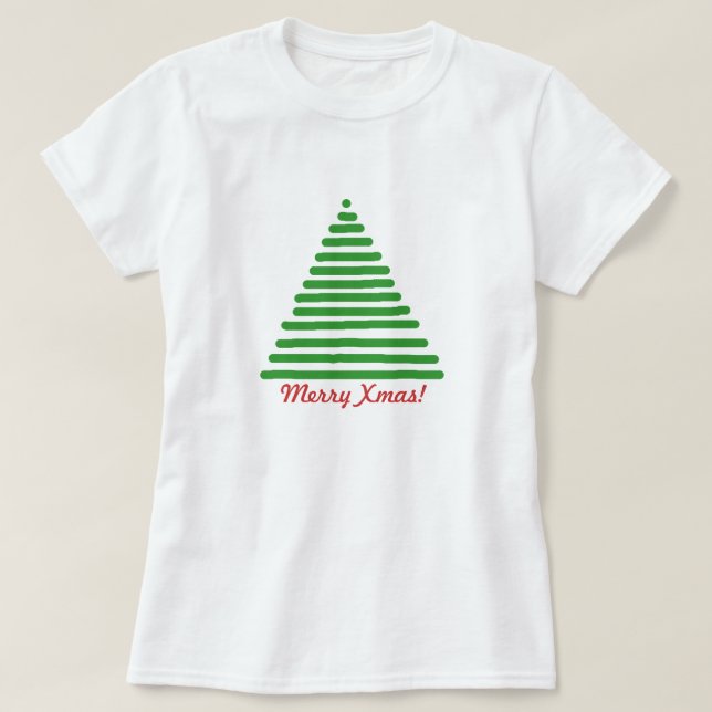 T - Shirt - Frohe Weihnachtsbaume (Design vorne)