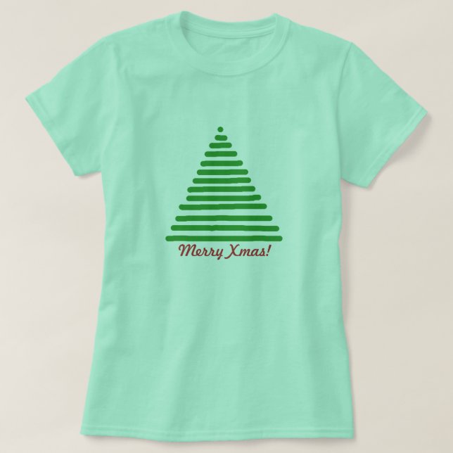 T - Shirt - Frohe Weihnachtsbaume (Design vorne)