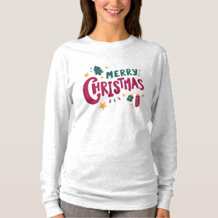 T Shirt frohe Weihnachtsbaumwünsche Santa Claus