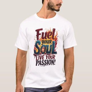 T-Shirt 'Fuel Your Soul Live Passion Flame'