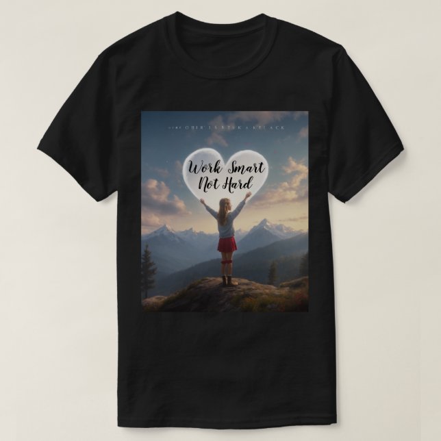 T - Shirt funktioniert intelligent, nicht schwer (Design vorne)