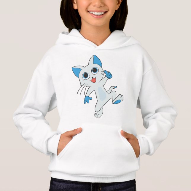 T-Shirt Funny Cat Hoodie (Vorderseite)