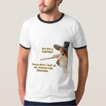 T - Shirt Funny Dog Print Sind Sie ein Magier?