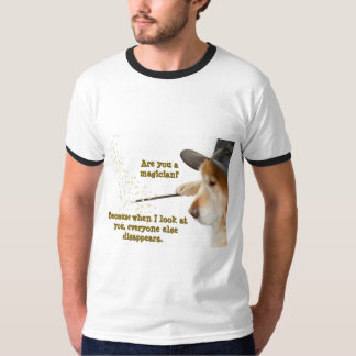 T - Shirt Funny Dog Print Sind Sie ein Magier?