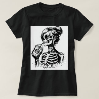 T - SHIRT FUNNY MAMAN SKELETON