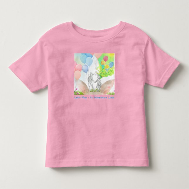 T-Shirt für 2-6 Jahre - Abenteuerland Let's Play (Vorderseite)