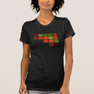 T - Shirt für abstrakte Quadrate
