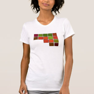 T - Shirt für abstrakte Quadrate