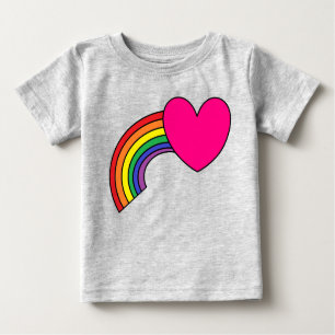 T - Shirt für Baby mit Regenbogen und Herzdesign