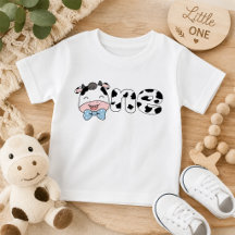 T-Shirt für Baby zur 1. Geburtstags-Cowboy-Party