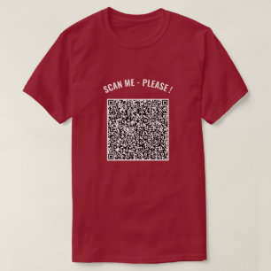 T - Shirt für benutzerdefinierte QR-Code-Scan-Info