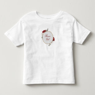 T-Shirt für Blumenmädchen mit Burgunderrot, Rosa u