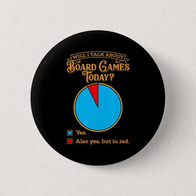 T-Shirt für Brettspiel-Enthusiasten Button (Vorderseite)