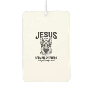 T-Shirt für Christen mit deutschem Schäferhund für Autolufterfrischer