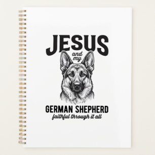 T-Shirt für Christen mit deutschem Schäferhund für Planer