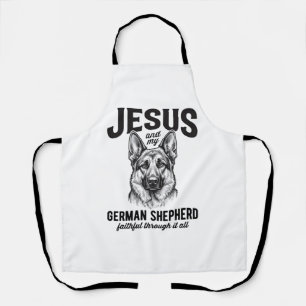 T-Shirt für Christen mit deutschem Schäferhund Schürze
