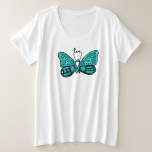 T-Shirt für Damen mit Plus-Größe gegen Eierstockkr