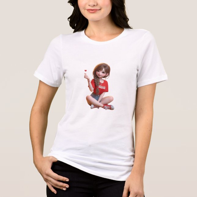 T-Shirt für Damen Tri-Blend Shirt (Vorderseite)