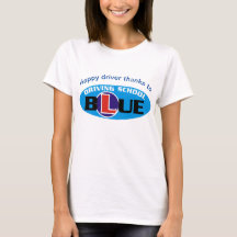 T - Shirt für das Führen von Blue School Absolvent