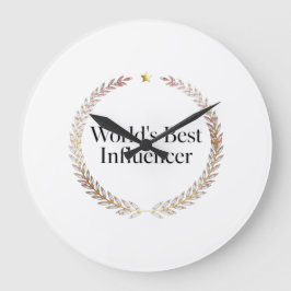 T-Shirt für den besten Influencer der Welt, lustig Große Wanduhr