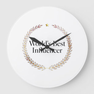 T-Shirt für den besten Influencer der Welt, lustig Große Wanduhr