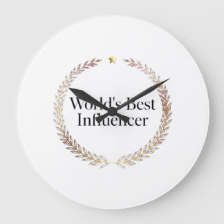 T-Shirt für den besten Influencer der Welt, lustig Große Wanduhr