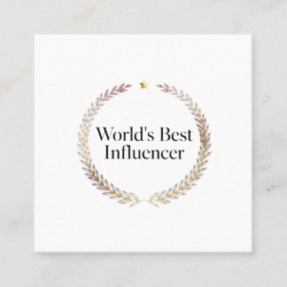 T-Shirt für den besten Influencer der Welt, lustig Quadratische Visitenkarte