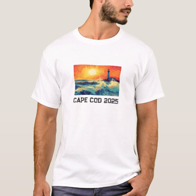 T - Shirt für den Cape Cod Lighthouse - Benutzerde (Vorderseite)