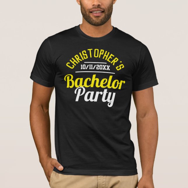 T-Shirt für den Junggesellenabschied eines Mannes (Vorderseite)