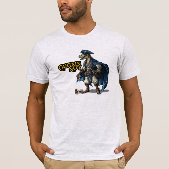 T - Shirt für den Piratencharakter Dinosaurier (Vorderseite)