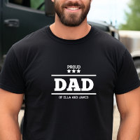 T - Shirt für den schwarzen und weißen Vater
