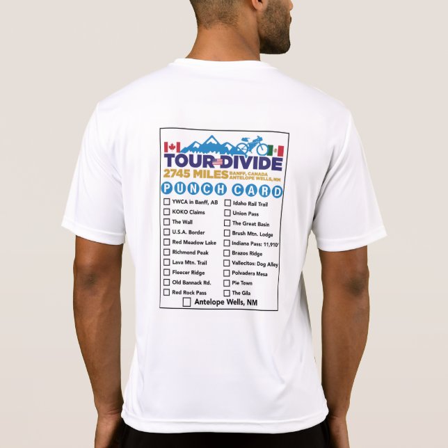 T - Shirt für den  "Tour Divide" (Rückseite)