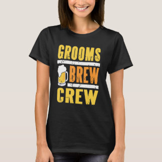 T-Shirt für die Bräutigam-Brau-Crew zur coolen ret