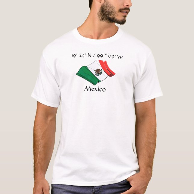 T - Shirt für die Flagge Mexikos (Vorderseite)