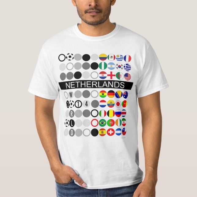 T - Shirt für die Länderbezeichnung World Soccer F (Vorderseite)