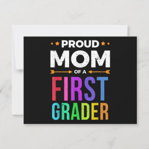 T-Shirt für die Mutter eines Erstklässlers, Erstes Feiertagskarte